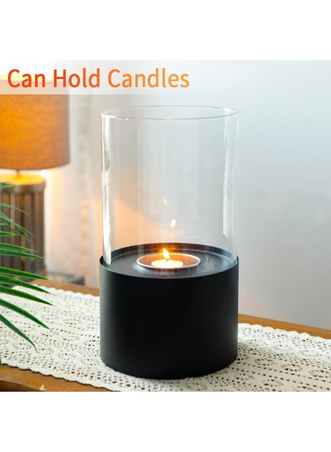 JHY DESIGN Glass Hurricane Candle Lantern for Indoor & Outdoor - Decorative Ambient Lighting for Table, Garden, Party Decor - Image 1